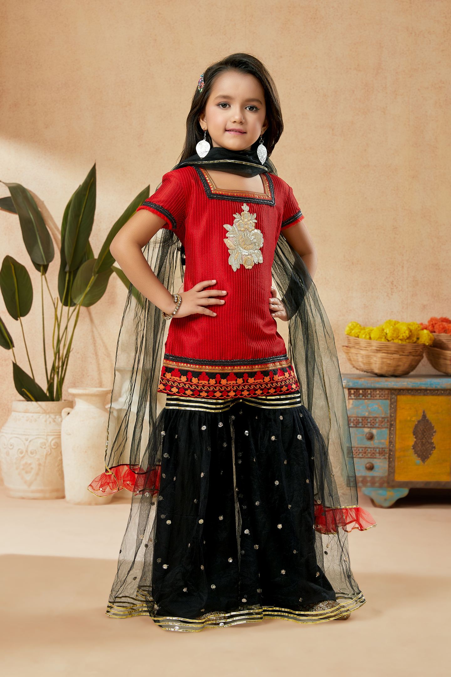 Silk And Georgette Kids Traditional Salwar Suit at Rs 1045/piece in Mumbai